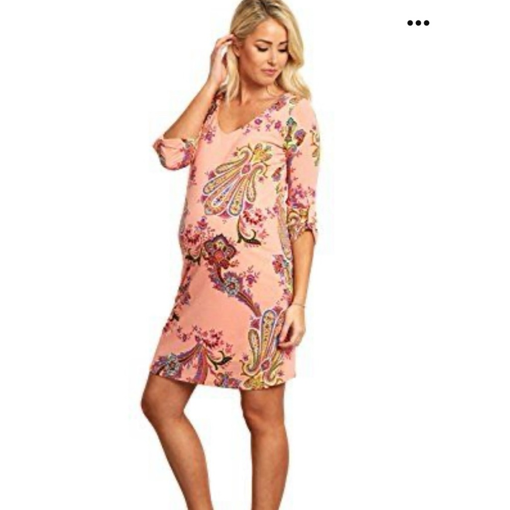 Pinkblush 3/4 Sleeve Maternity Dress